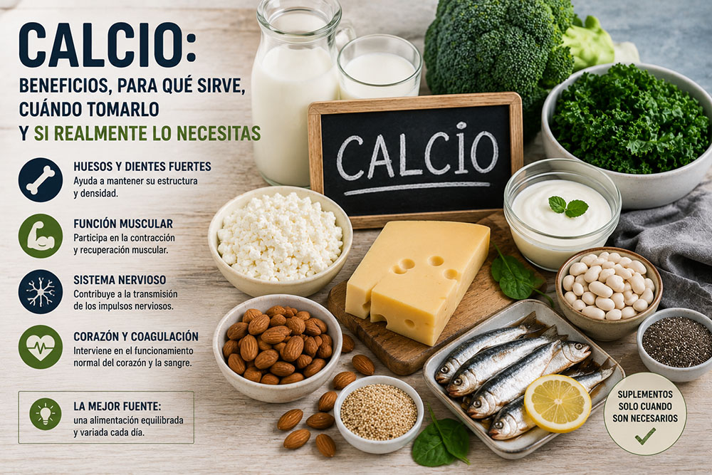 Calcio: beneficios, para qué sirve, cuándo tomarlo