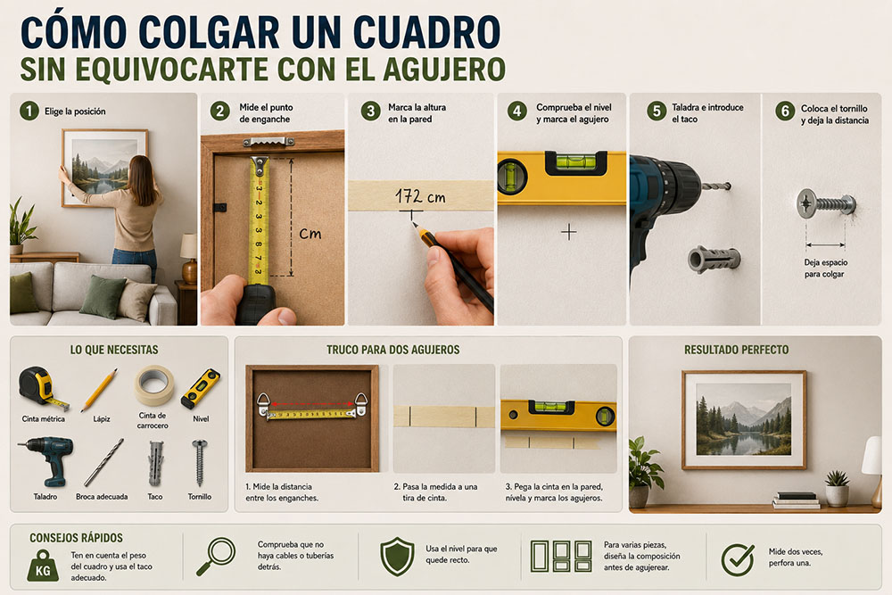 Cómo colgar un cuadro