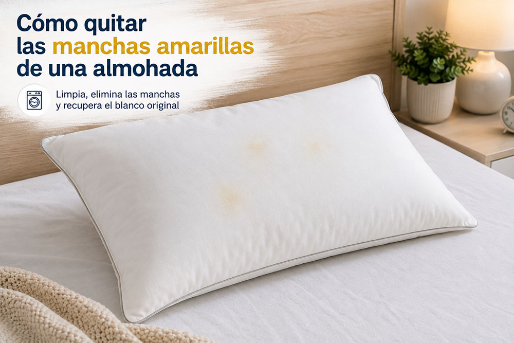 Cómo quitar las manchas amarillas de una almohada