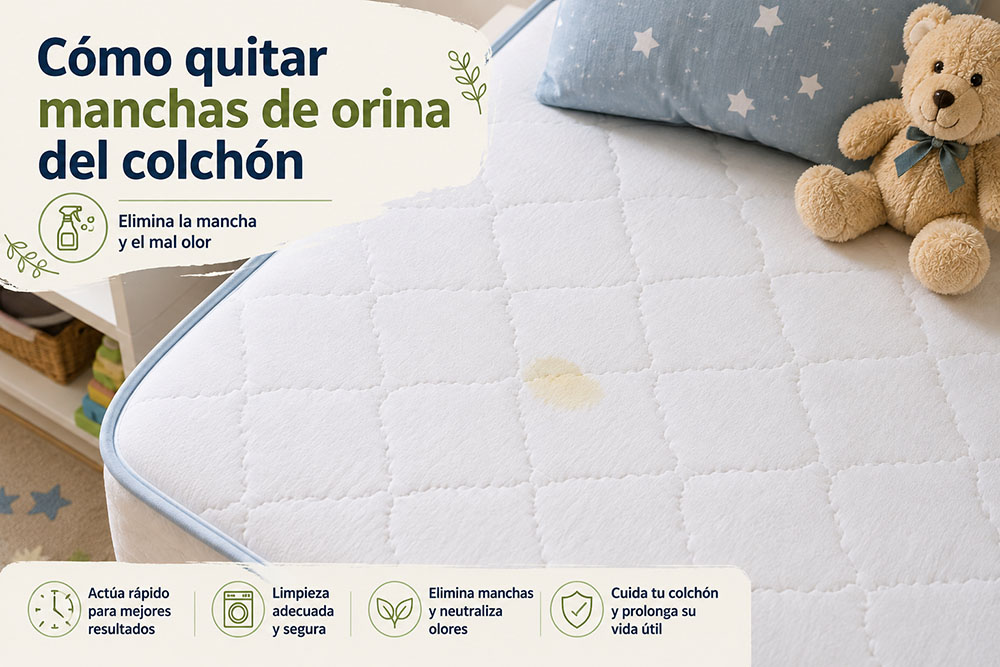 Cómo quitar manchas de orina del colchón