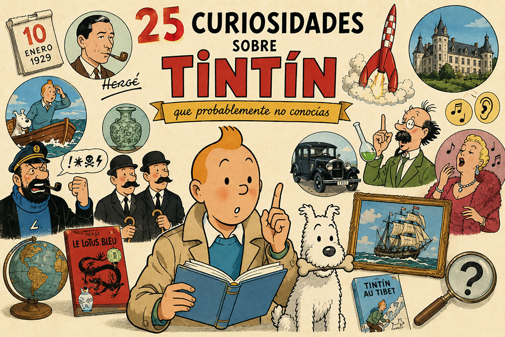 25 curiosidades sobre Tintín que probablemente no conocías