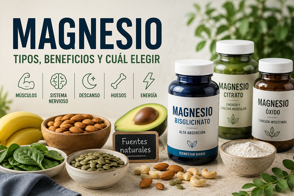 Magnesio: tipos, beneficios y cuál elegir