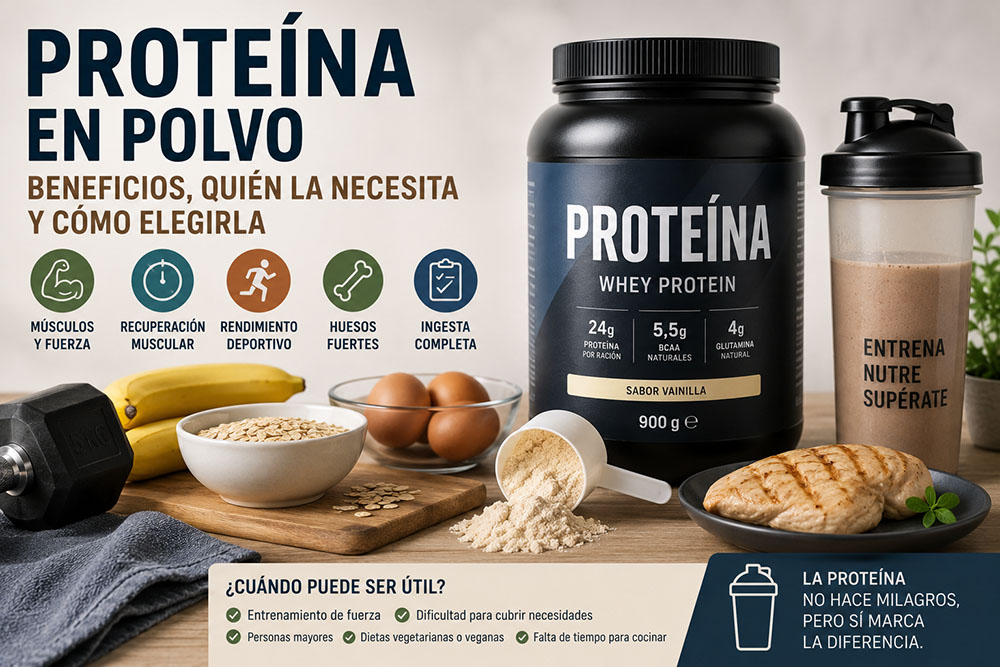 Proteína en polvo: beneficios, quién la necesita y cómo elegirla
