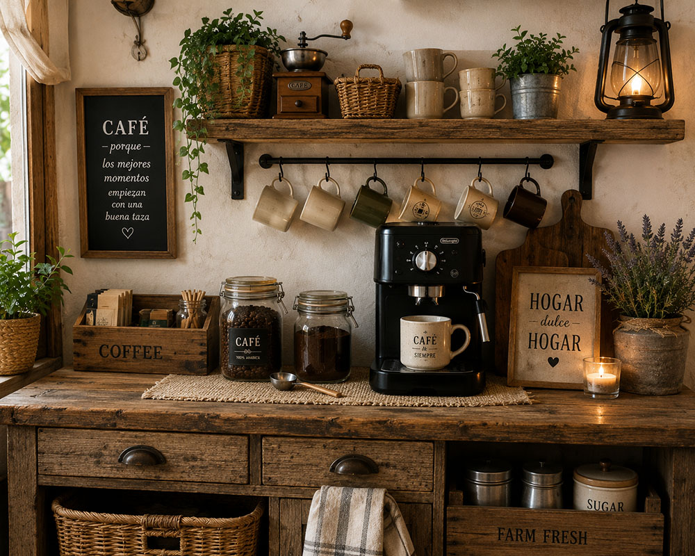 Cómo crear un rincón del café bonito y acogedor