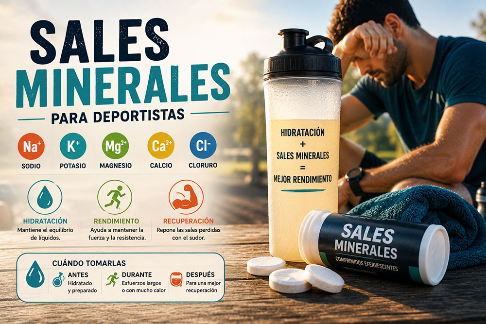 Sales minerales para deportistas: cuándo tomarlas antes o después del ejercicio