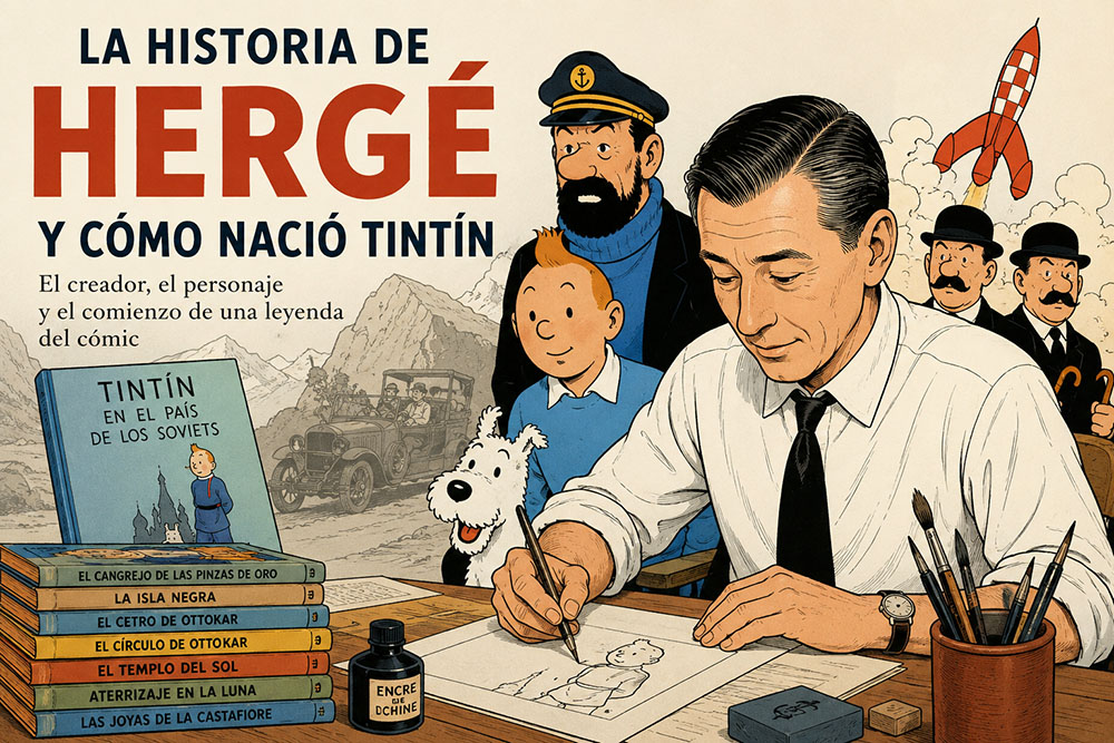 La historia de Hergé y cómo nació Tintín