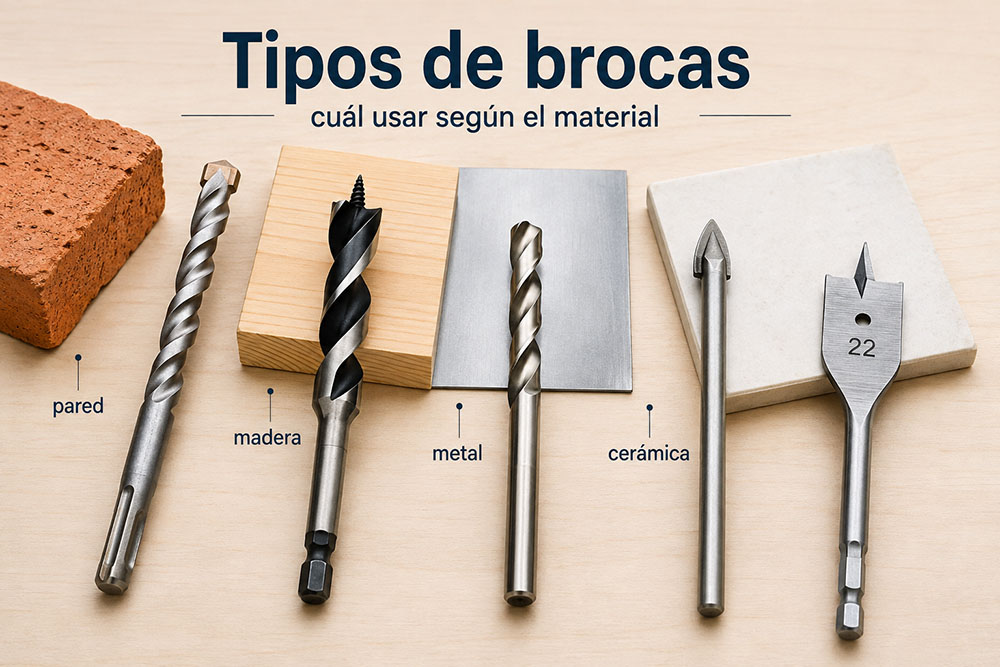 Tipos de brocas: cuál usar según el material