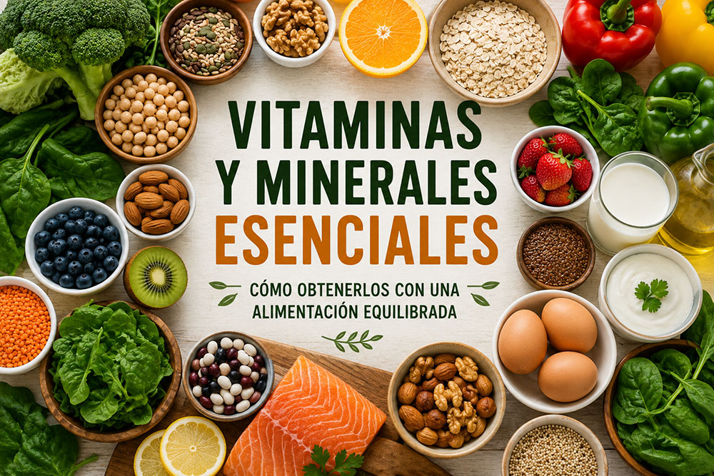 Vitaminas y minerales esenciales: cómo obtenerlos con una alimentación equilibrada